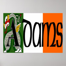 Impresión céltica del poster del dragón de Adams