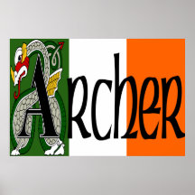 Impresión céltica del poster del dragón de Archer