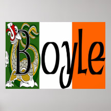 Impresión céltica del poster del dragón de Boyle