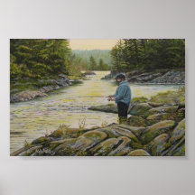 Impresión con el "retrato en el río francés " posters