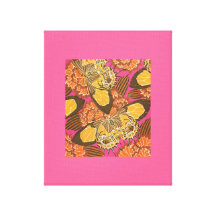 Impresión contemporánea de la mariposa de la lona  lona envuelta para galerias