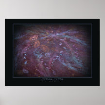Impresión cósmica del océano poster