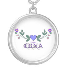 Impresión cruzada de la puntada de CRNA Collar Personalizado
