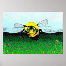 Impresión de acrílico de la pintura del abejorro d posters