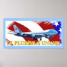 Impresión de Air Force One "E PLURIBUS UNUM" Poster