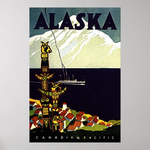 Impresión de Alaska del vintage Posters