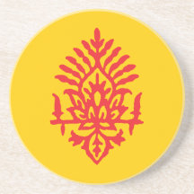 Impresión de bloque adaptable de la India Posavasos Diseño