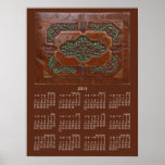 Impresión de cuero del ~ del calendario de la caja impresiones