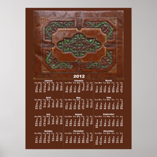 Impresión de cuero del ~ del calendario de la caja impresiones