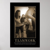 Impresión de Demotivational del trabajo en equipo Poster