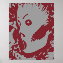 Impresión de griterío salpicada sangre del poster 