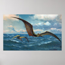 Impresión de la antigüedad de Pteranodon Poster