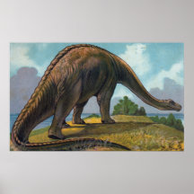 Impresión de la antigüedad del dinosaurio del Bron Poster
