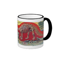 Impresión de la antigüedad del dinosaurio del Bron Tazas De Café