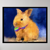 Impresión de la bella arte del conejito de pascua poster