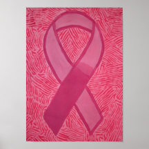 Impresión de la cinta de la conciencia del cáncer  poster