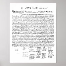Impresión de la Declaración de Independencia Posters