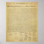 Impresión de la Declaración de Independencia Poster