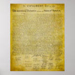 Impresión de la Declaración de Independencia Posters