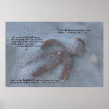 Impresión de la escritura del bautismo posters
