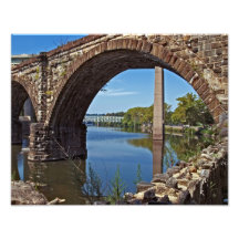 IMPRESIÓN de la FOTO del puente del ferrocarril de