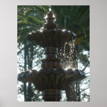 Impresión de la fuente de agua posters