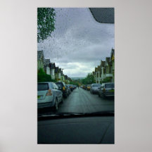 Impresión de la lluvia de Oxford Poster