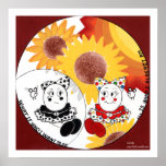 Impresión de la lona de arte del girasol - arte po posters