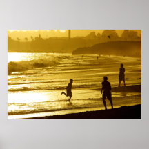 Impresión de la lona de la puesta del sol de Santa Poster