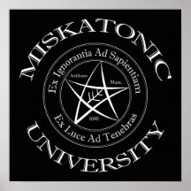 Impresión de la lona de la universidad de Miskaton Posters