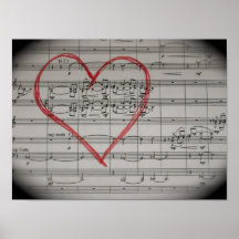 Impresión de la lona de los amantes de la música poster