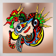Impresión de la lona de los sueños del dragón posters