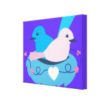 Impresión de la lona de los wrens del amor lona envuelta para galerias