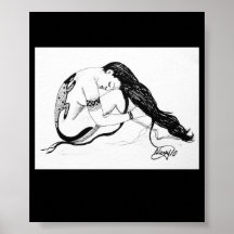 Impresión de la lona del chica de Goanna Posters