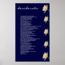 Impresión de la lona del ~ de los desiderátums poster