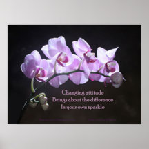 Impresión de la orquídea - actitud cambiante posters