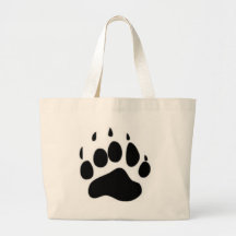 Impresión de la pata de oso bolsas de mano