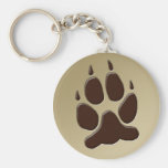 Impresión de la pata del lobo llaveros personalizados