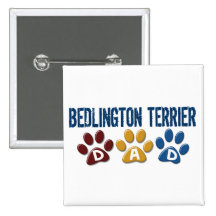 Impresión de la pata del PAPÁ de BEDLINGTON TERRIE Pin