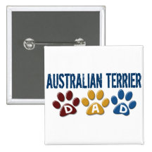 Impresión de la pata del PAPÁ de TERRIER AUSTRALIA Pins