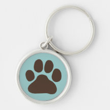Impresión de la pata del perro llavero personalizado