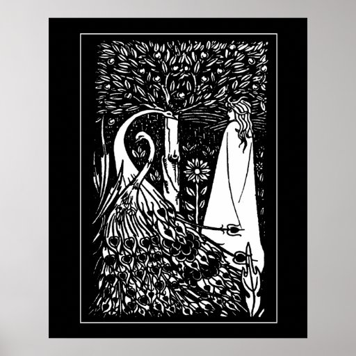Impresión de la señora de Beardsley y del poster d