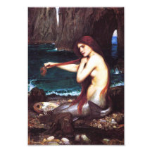 Impresión de la sirena del vintage de John William Impresion Fotografica