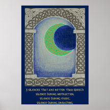 Impresión de la tríada del silencio posters