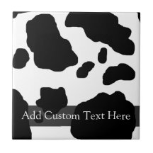 Impresión de la vaca de la diversión personalizada azulejos cerámicos
