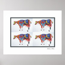 Impresión de la vaca posters
