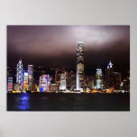 Impresión de las luces de la ciudad posters