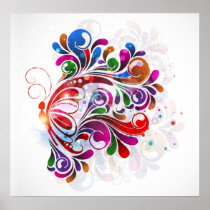 Impresión de las mariposas del amor posters