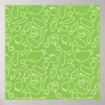 Impresión de las verduras posters