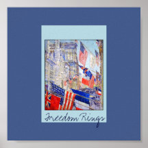 Impresión de los anillos de la libertad posters